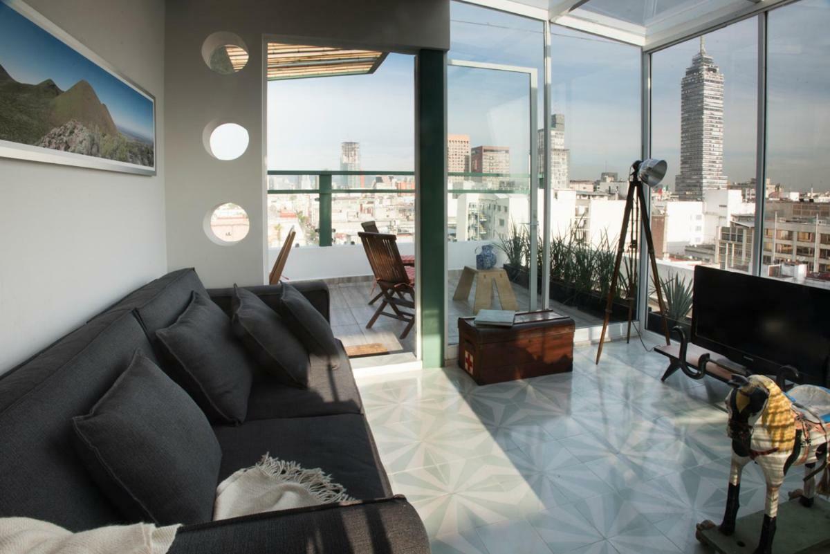 Dúplex/terraza privada en corazón Centro Histórico México DF Exterior foto