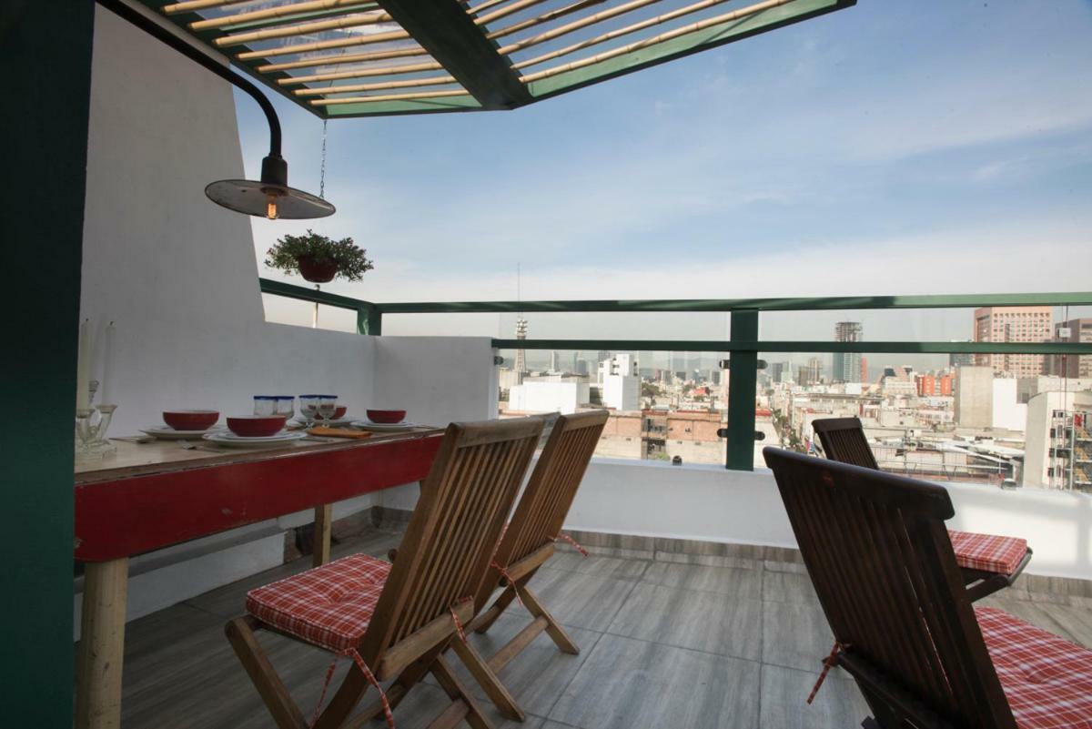 Dúplex/terraza privada en corazón Centro Histórico México DF Exterior foto